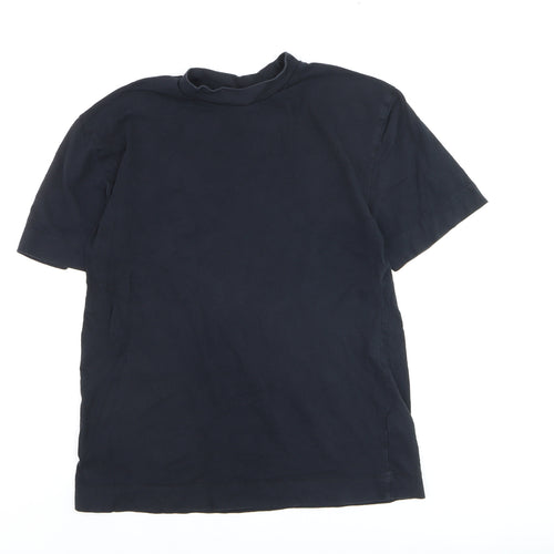 COLLUSION Men's Black Cotton Crew Neck Short Sleeve T-Shirt S