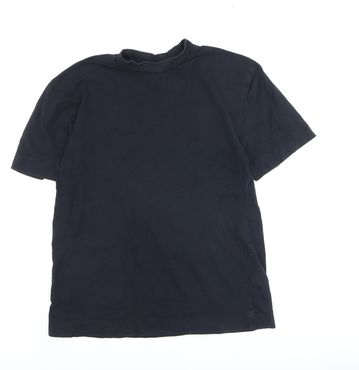 COLLUSION Men's Black Cotton Crew Neck Short Sleeve T-Shirt S
