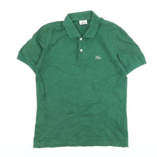 Lacoste Mens Green Short Sleeve Cotton Polo Shirt Size M