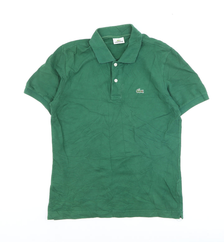 Lacoste Mens Green Short Sleeve Cotton Polo Shirt Size M