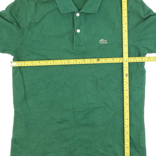 Lacoste Mens Green Short Sleeve Cotton Polo Shirt Size M