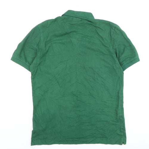 Lacoste Mens Green Short Sleeve Cotton Polo Shirt Size M