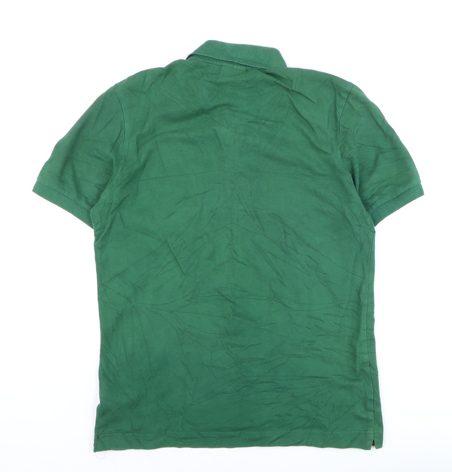Lacoste Mens Green Short Sleeve Cotton Polo Shirt Size M