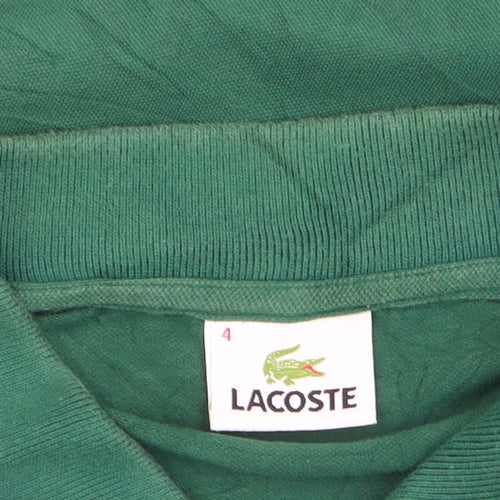 Lacoste Mens Green Short Sleeve Cotton Polo Shirt Size M
