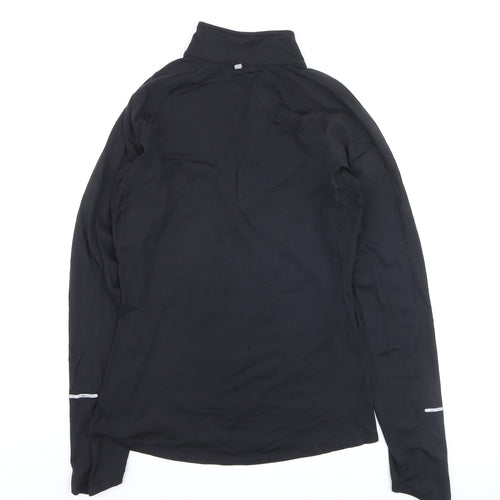 Nike Boys Black Dri-FIT 1/4 Zip Long Sleeve Pullover Sweatshirt S