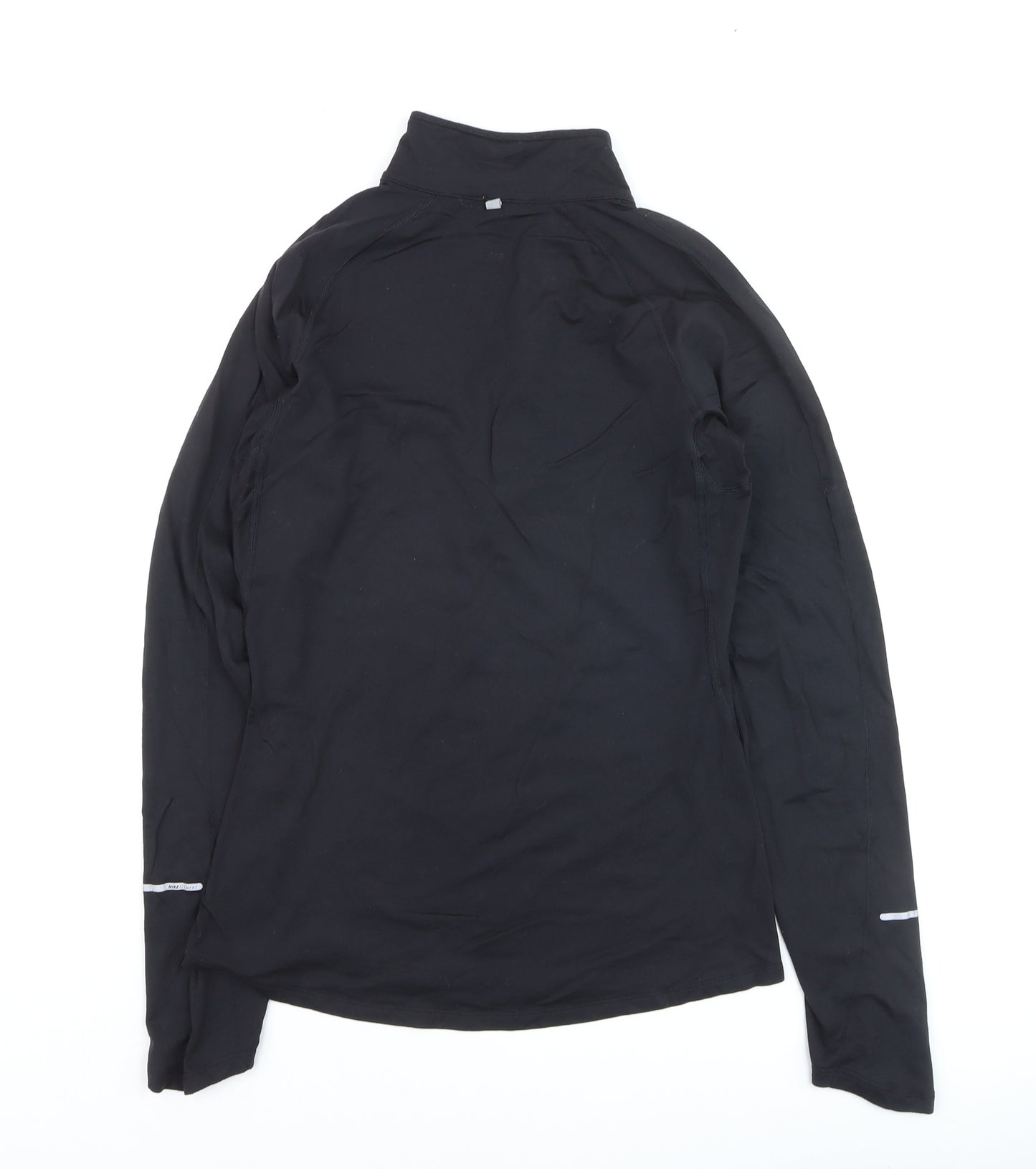 Nike Boys Black Dri-FIT 1/4 Zip Long Sleeve Pullover Sweatshirt S