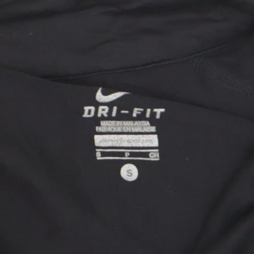 Nike Boys Black Dri-FIT 1/4 Zip Long Sleeve Pullover Sweatshirt S