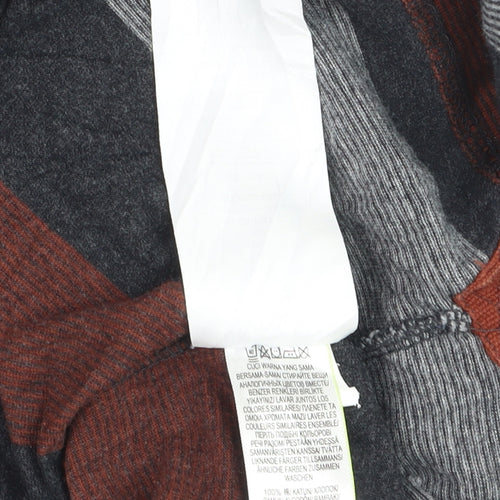 Marks and Spencer Blue Harbour Men's Multicoloured Striped XL Long Sleeve Polo Shirt