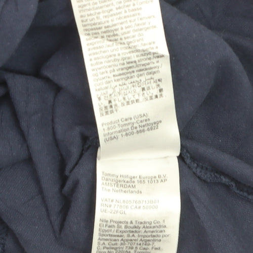Tommy Jeans Men's Blue Cotton Crew Neck T-Shirt Size L