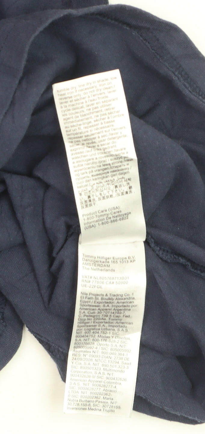 Tommy Jeans Men's Blue Cotton Crew Neck T-Shirt Size L