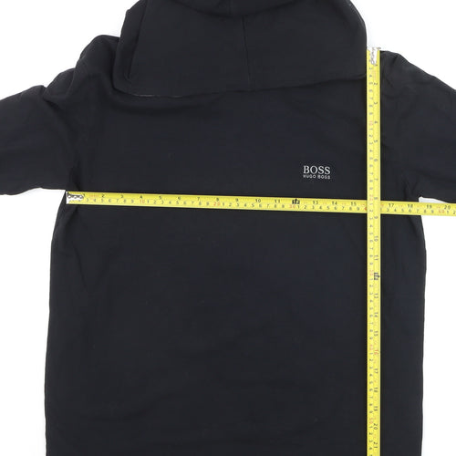 Hugo Boss Men's Black Pullover Hoodie M Logo Classic Style