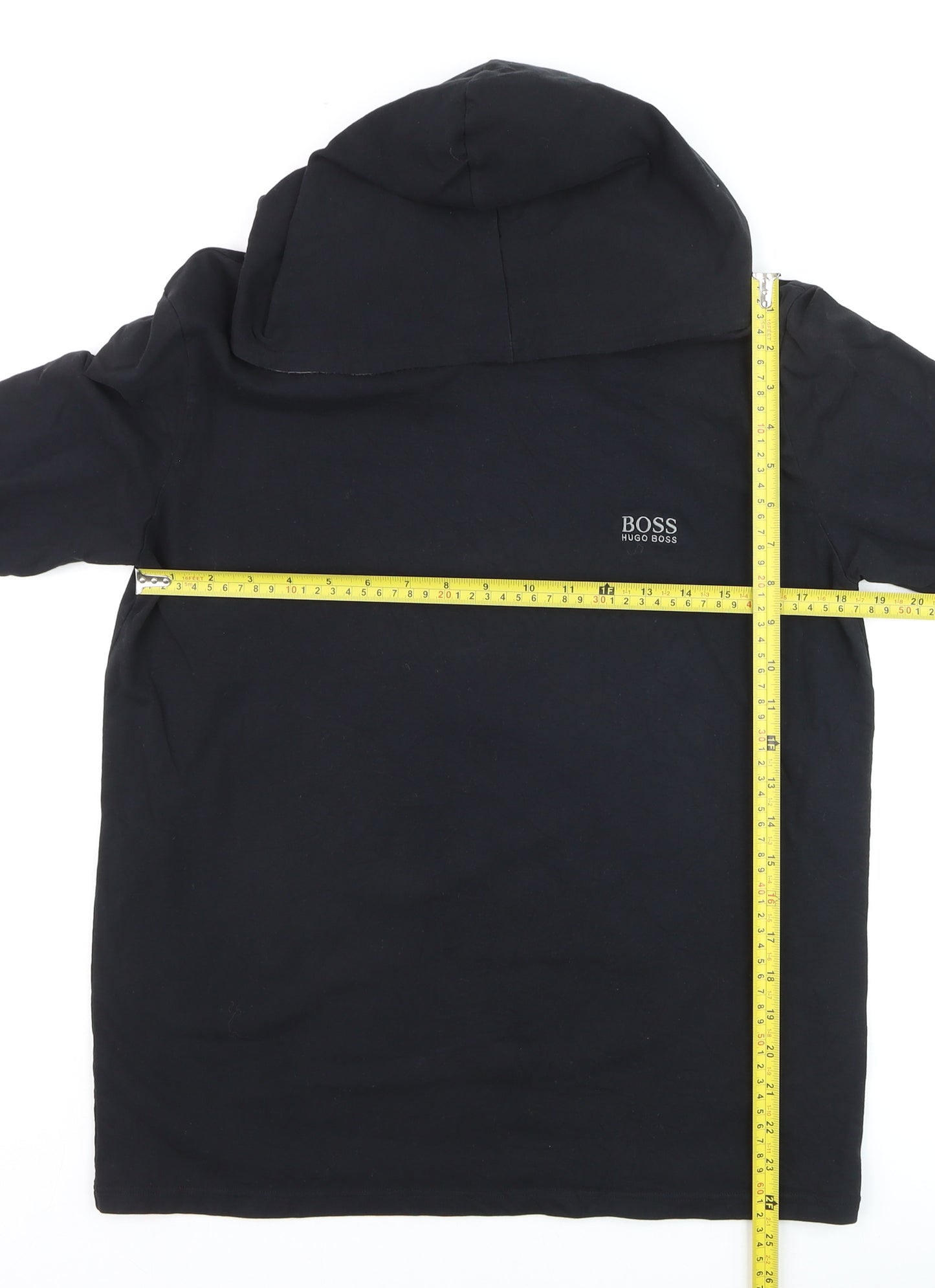 Hugo Boss Men's Black Pullover Hoodie M Logo Classic Style