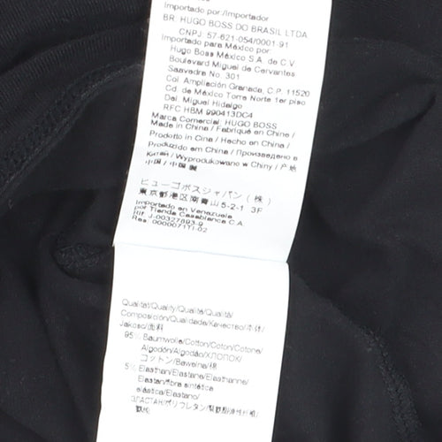Hugo Boss Men's Black Pullover Hoodie M Logo Classic Style