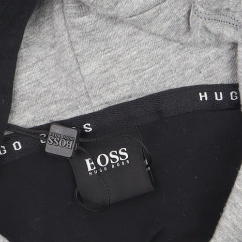 Hugo Boss Men's Black Pullover Hoodie M Logo Classic Style
