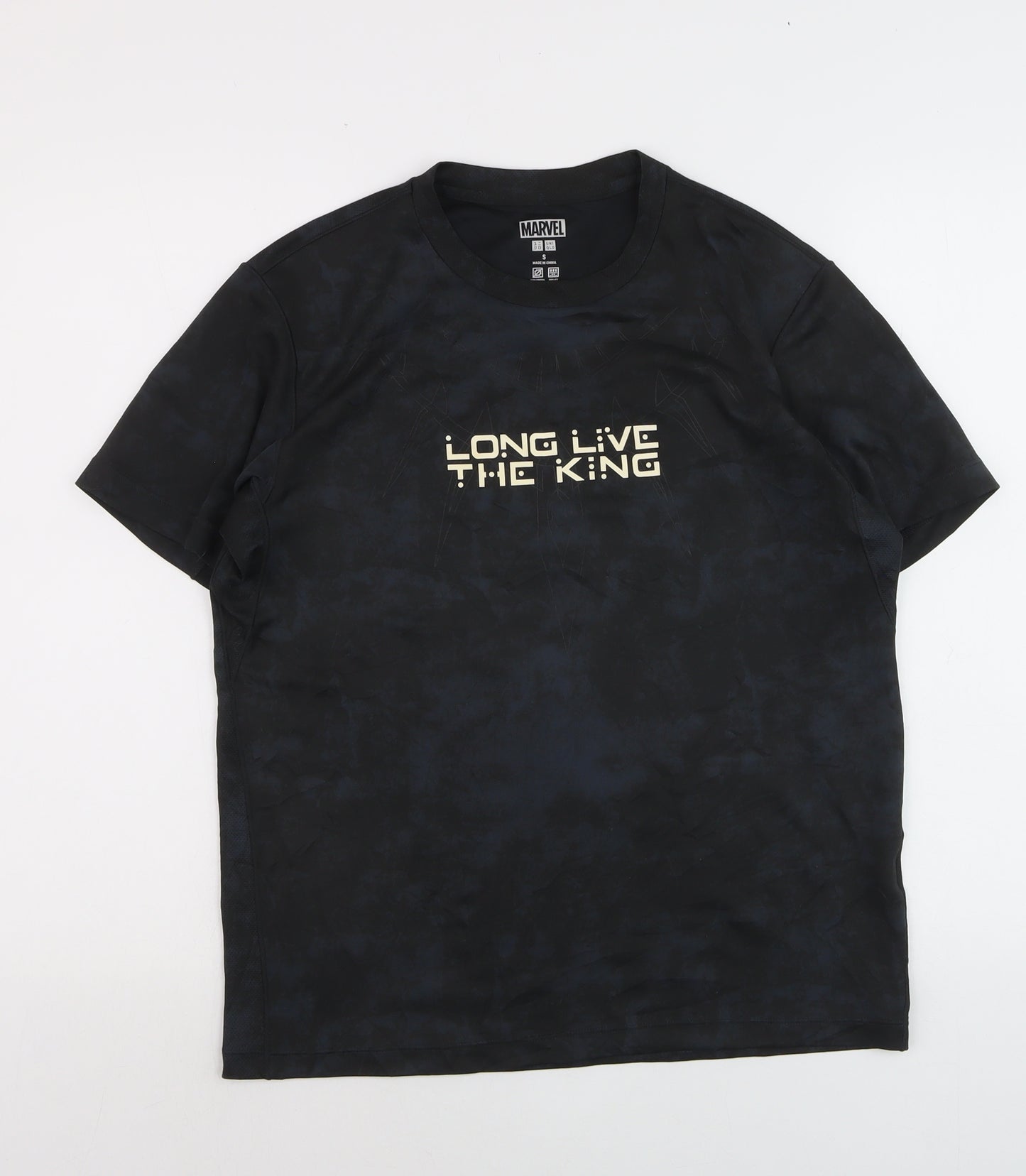 Marvel Boys Black Panther Black Short Sleeve Crew Neck T-Shirt Size S