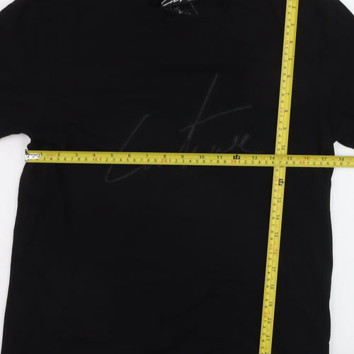 Couture Men's Black Crew Neck Short Sleeve Cotton T-Shirt M