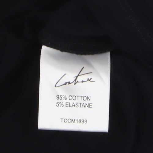 Couture Men's Black Crew Neck Short Sleeve Cotton T-Shirt M