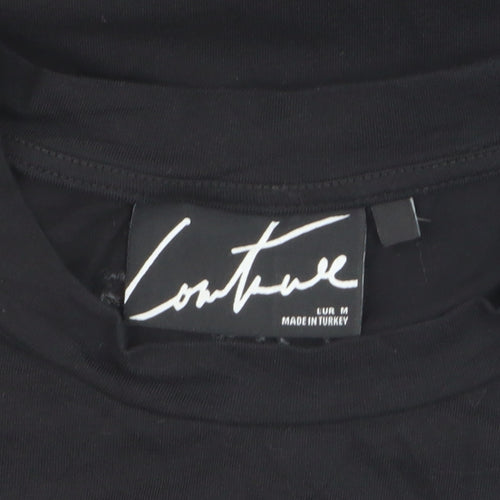 Couture Men's Black Crew Neck Short Sleeve Cotton T-Shirt M