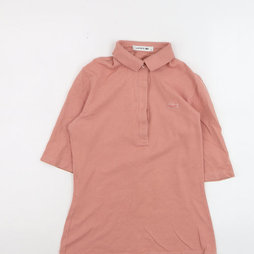 Lacoste Men’s Slim Fit Pink Cotton Stretch Polo Shirt Size S