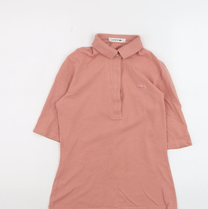Lacoste Men’s Slim Fit Pink Cotton Stretch Polo Shirt Size S