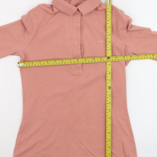 Lacoste Men’s Slim Fit Pink Cotton Stretch Polo Shirt Size S