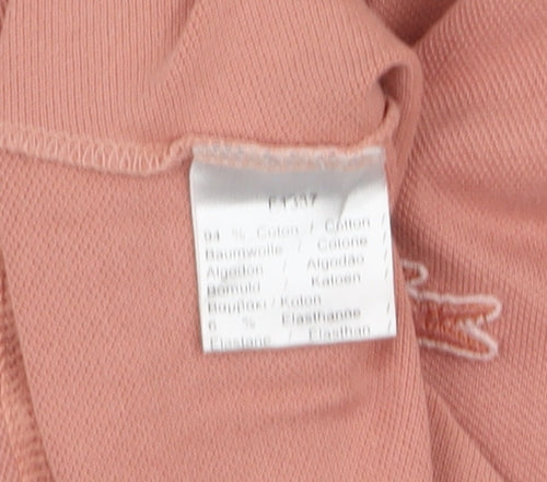 Lacoste Men’s Slim Fit Pink Cotton Stretch Polo Shirt Size S