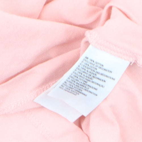 The North Face Womens Pink Cotton Cropped T-Shirt Size M