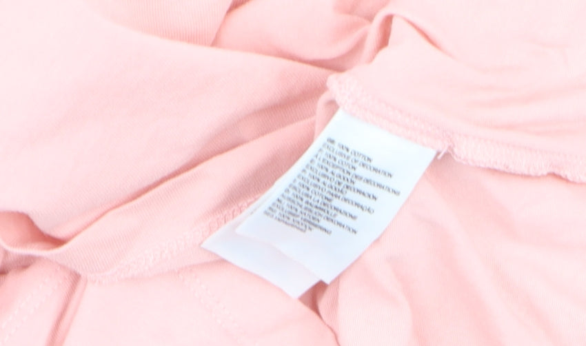 The North Face Womens Pink Cotton Cropped T-Shirt Size M