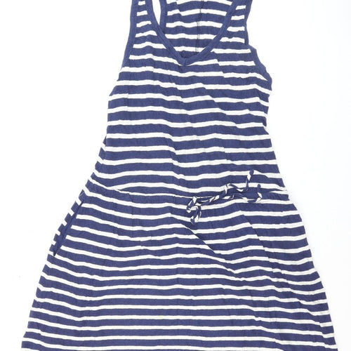 GAP Women’s Blue Striped Linen Cotton Tank Dress M
