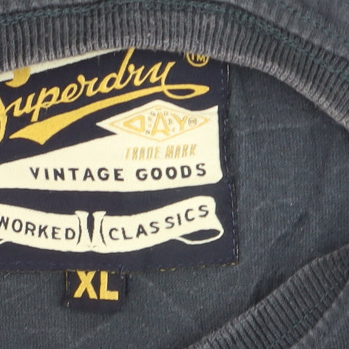 Superdry Men's Blue XL Racing Graphic Cotton T-Shirt