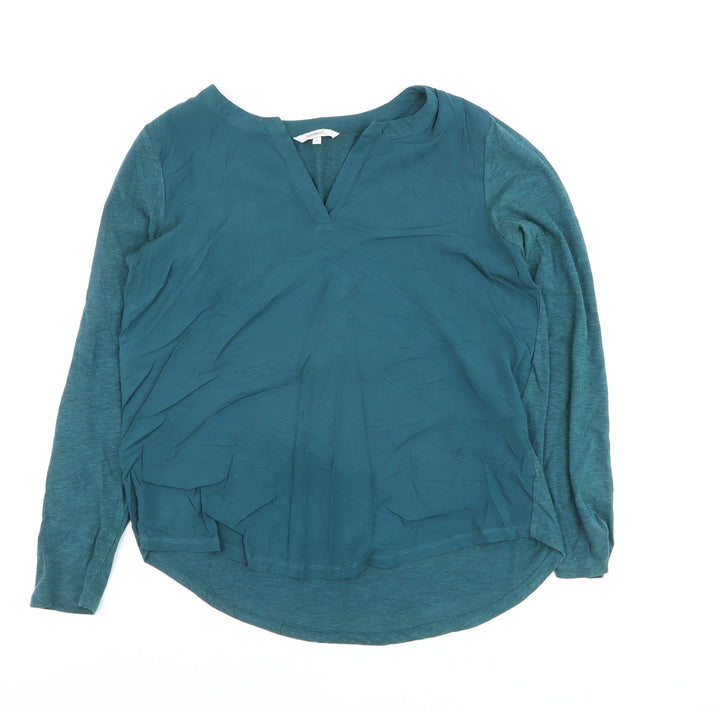 Sandwich Women's Green Tunic Blouse Long Sleeve Size S