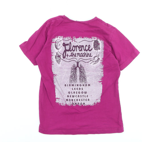 Kustom Kit Womens Pink Florence + The Machine Tour T-Shirt Size 8