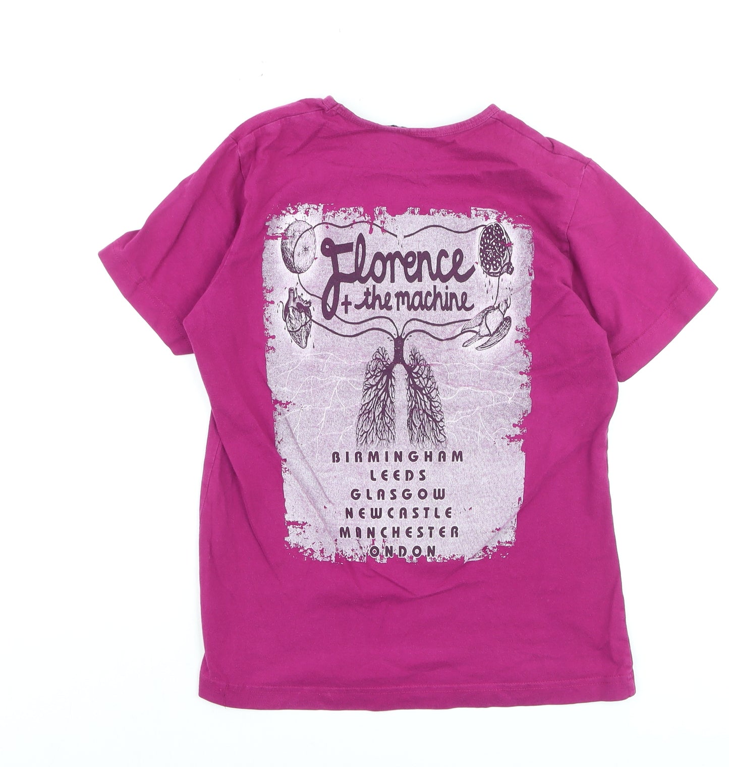 Kustom Kit Womens Pink Florence + The Machine Tour T-Shirt Size 8