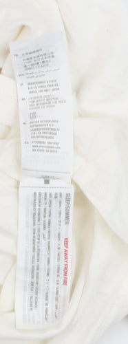 Hollister Boys White Cotton Long Sleeve Pyjama Top M