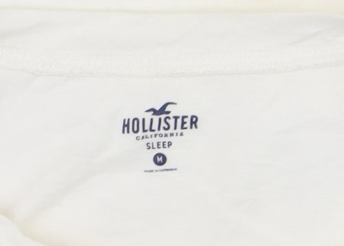 Hollister Boys White Cotton Long Sleeve Pyjama Top M