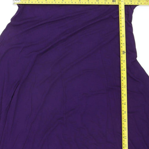 Boohoo Women Purple A-Line Long Sleeve Jersey Dress Size 6
