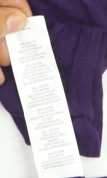 Boohoo Women Purple A-Line Long Sleeve Jersey Dress Size 6