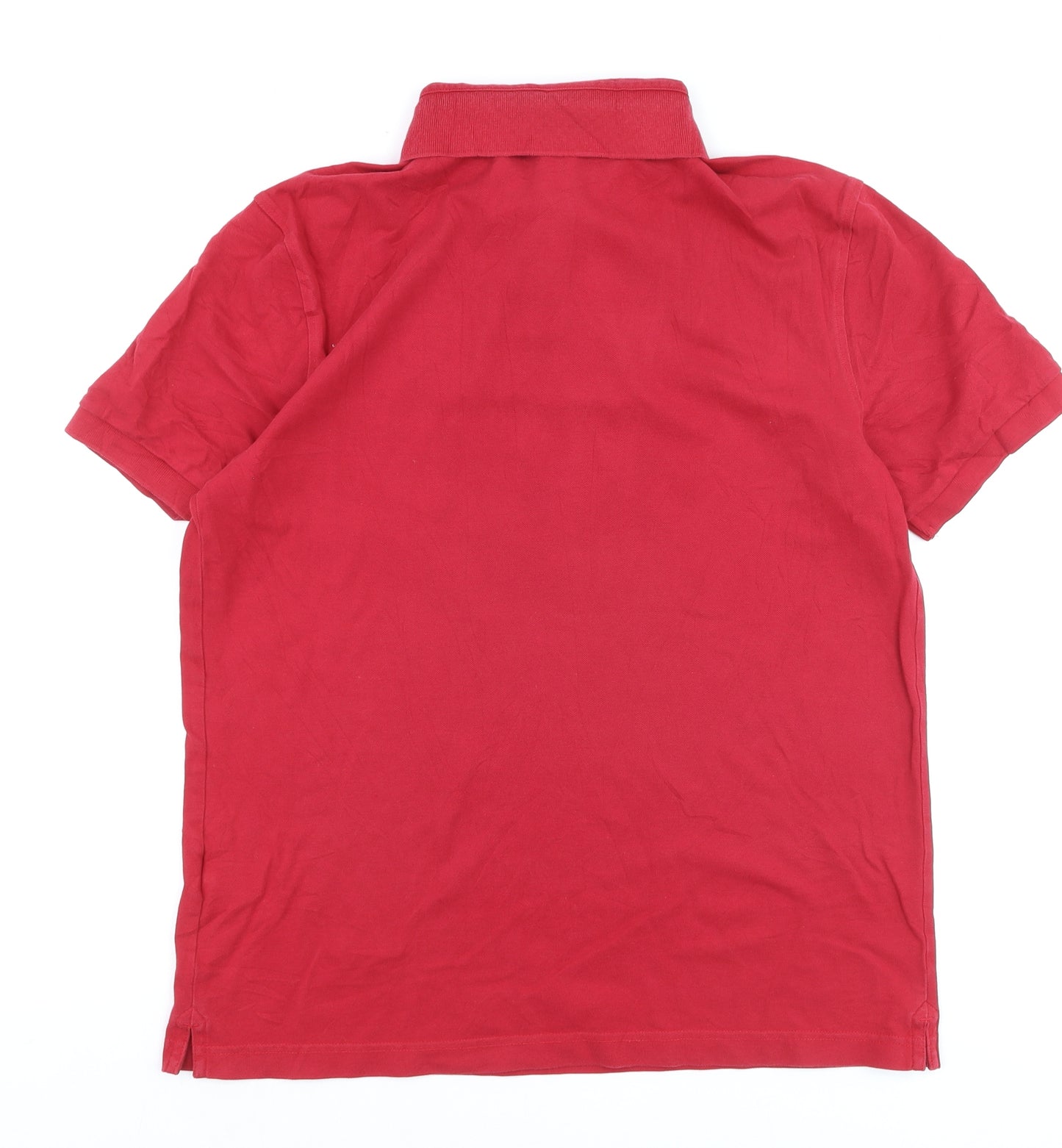 Charles Tyrwhitt Men's Red Cotton Stretch Polo Shirt Medium