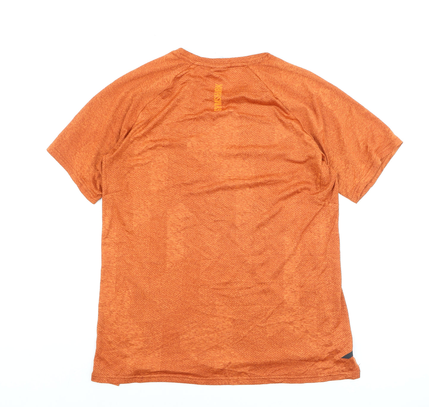 Gymshark Men's Orange Athletic Fit Short Sleeve Performance T-Shirt M