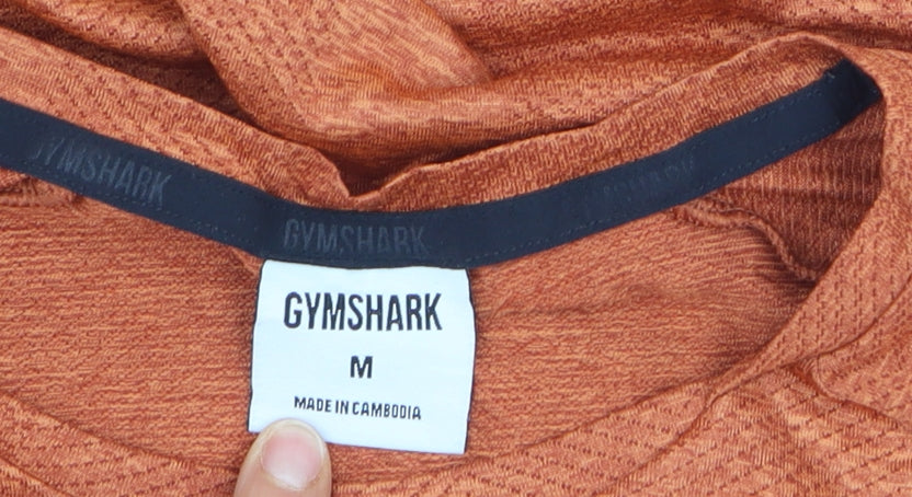 Gymshark Men's Orange Athletic Fit Short Sleeve Performance T-Shirt M