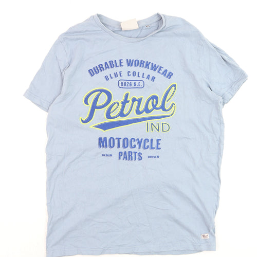 Petrol Industries Men's Blue L Graphic Motorcycle T-Shirt