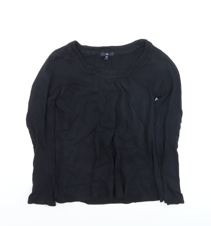 Gap Womens Black Long Sleeve Cotton Jersey T-Shirt XS