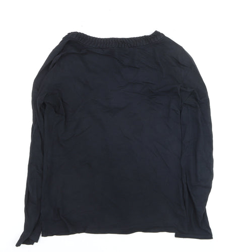 Gap Womens Black Long Sleeve Cotton Jersey T-Shirt XS
