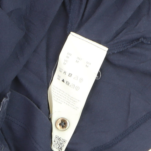BOSS Mens Blue Slim Fit Cotton Polo Shirt M Short Sleeve Collared