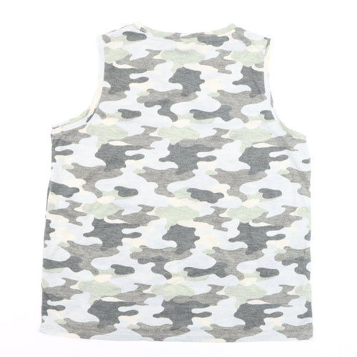 Marks and Spencer Women's Green Camouflage Sleeveless Tank Top Size 14
