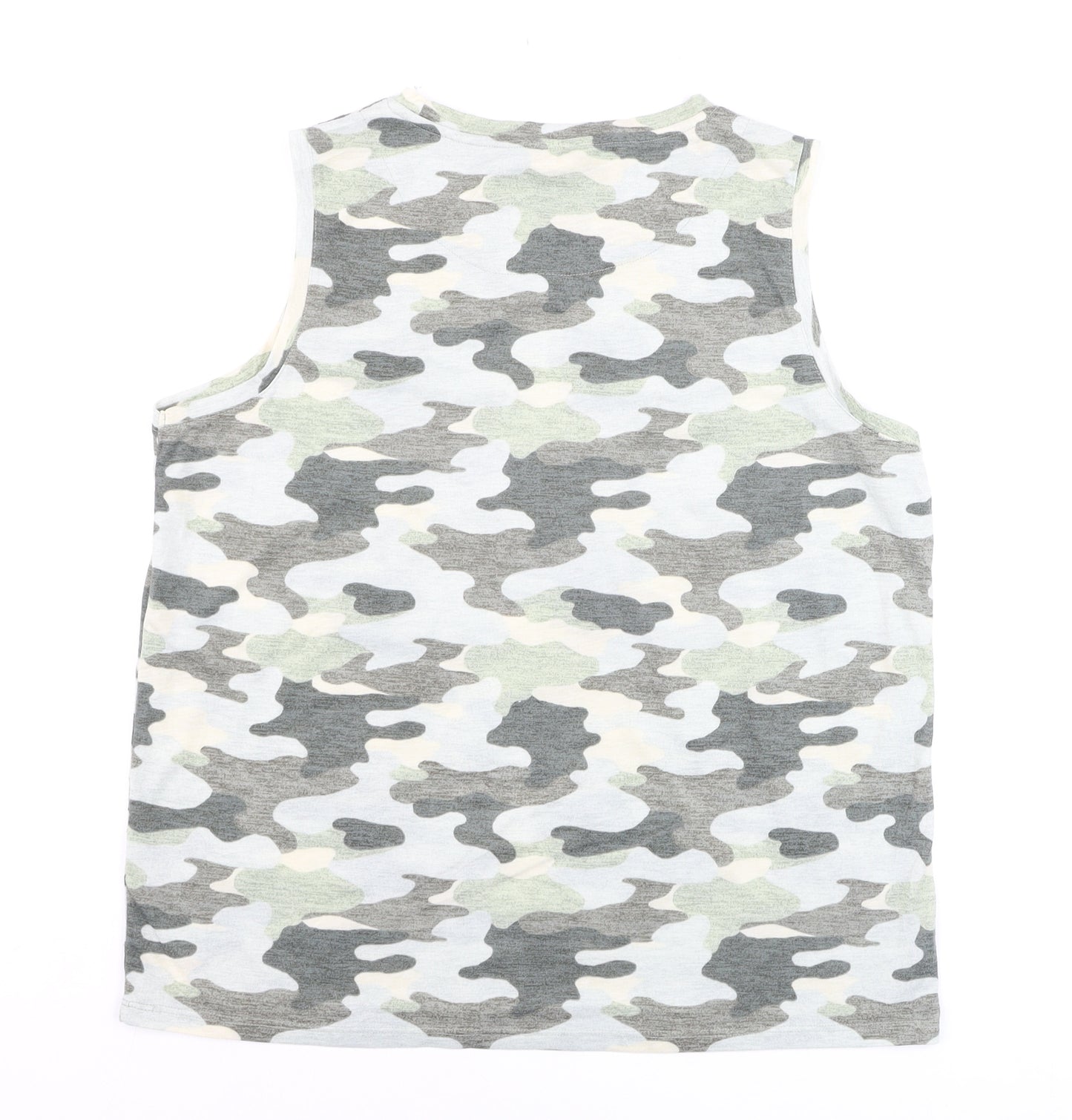 Marks and Spencer Women's Green Camouflage Sleeveless Tank Top Size 14