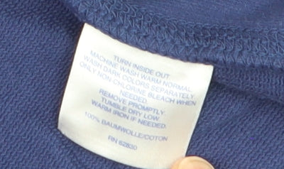 Lands' End Women’s Blue Hooded Cotton Jacket Size 10
