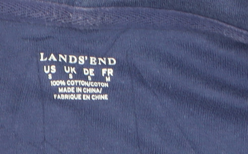 Lands' End Women’s Blue Hooded Cotton Jacket Size 10