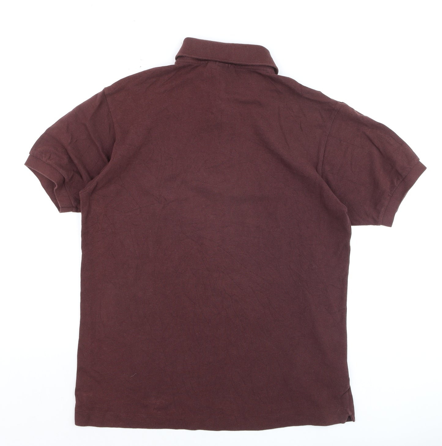Lacoste Men Brown Classic Fit Short Sleeve Polo Shirt Size M