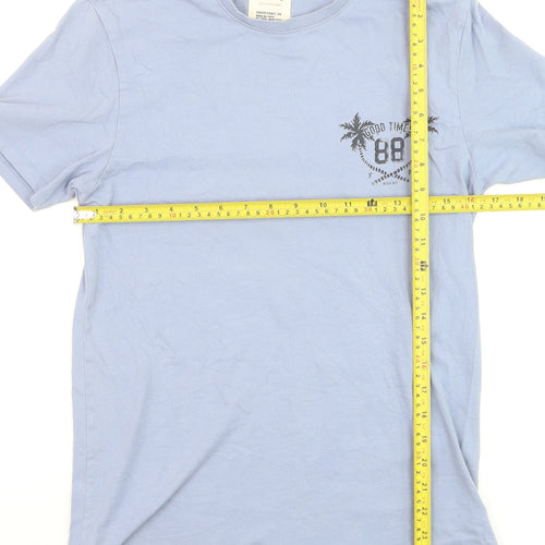 Fat Face Men's Blue XS Graphic Beach T-Shirt Cotton Short Sleeve